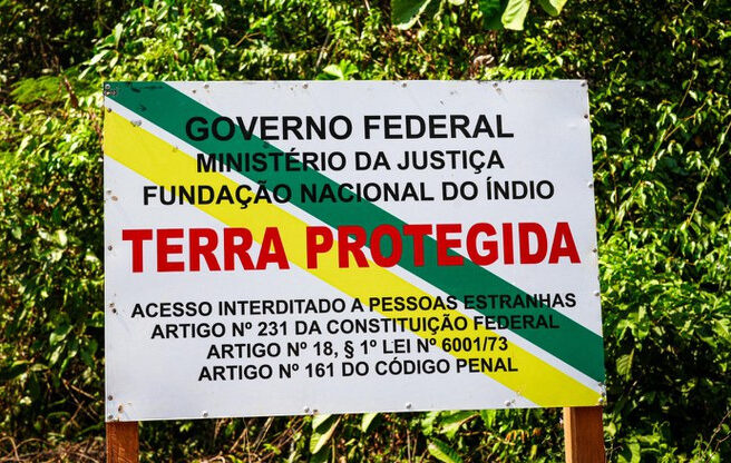 Placa FUNAI. (Foto: Assessoria de Comunicação/Funai)